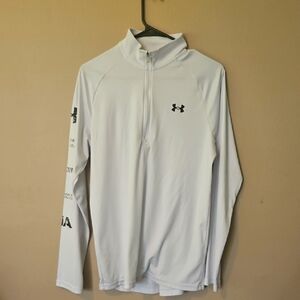 Under Armour Men's White 3/4 zip Pullover